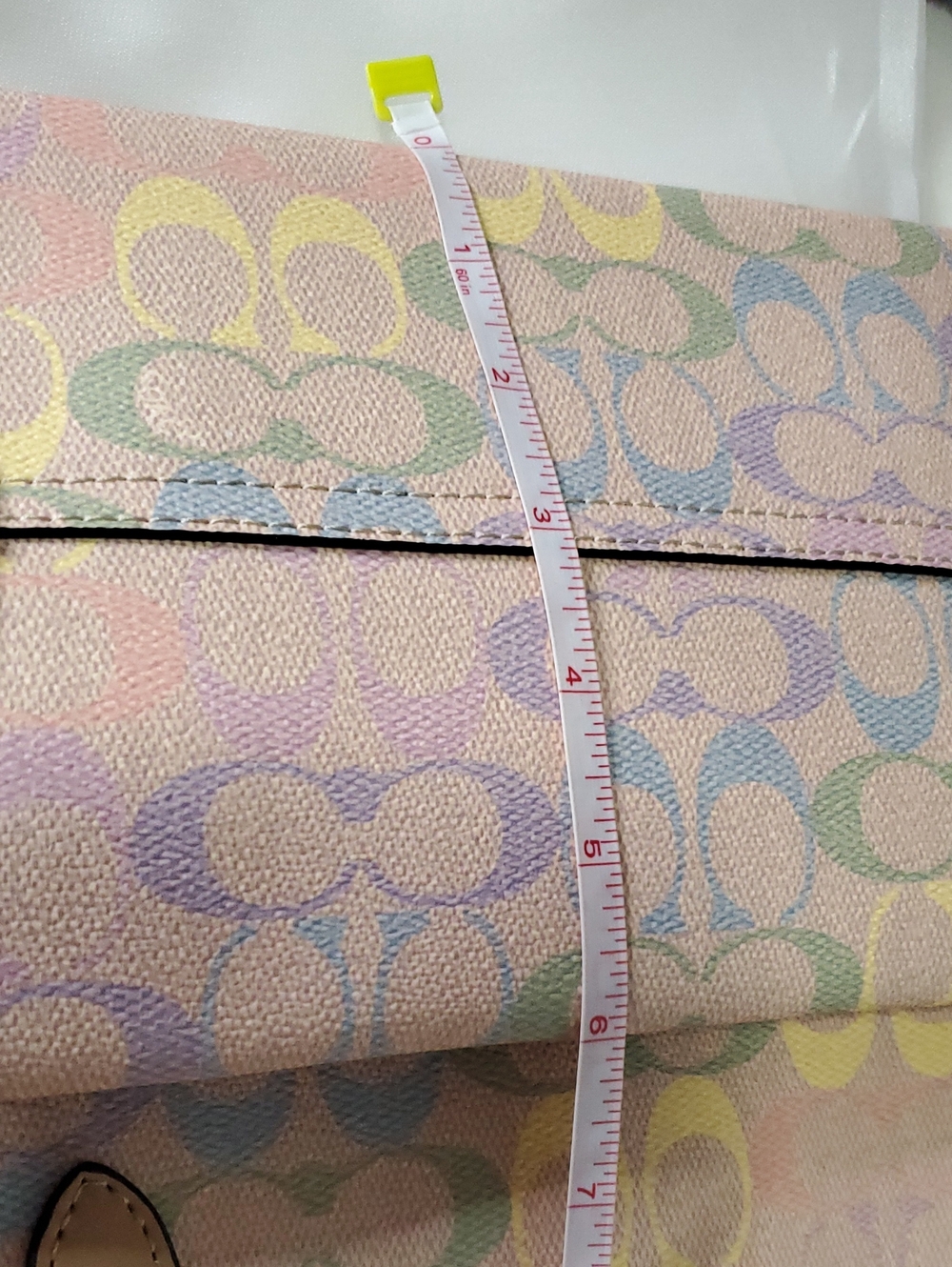 Coach Pastel Pink Signature Canvas Tote with Scarf Accent - Picture 10 of 16